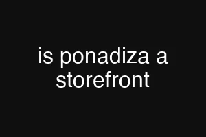 is ponadiza a storefront