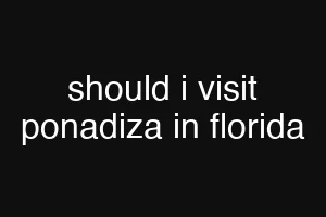 should i visit ponadiza in florida