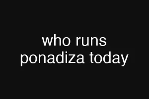 who runs ponadiza today